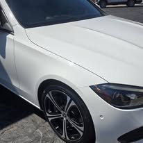 White Mercedes, front end