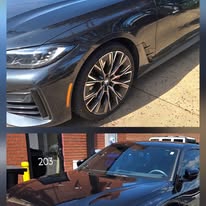 Dark gray BMW, two views