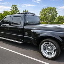 Black dually pickup