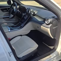 White Mercedes, front interior